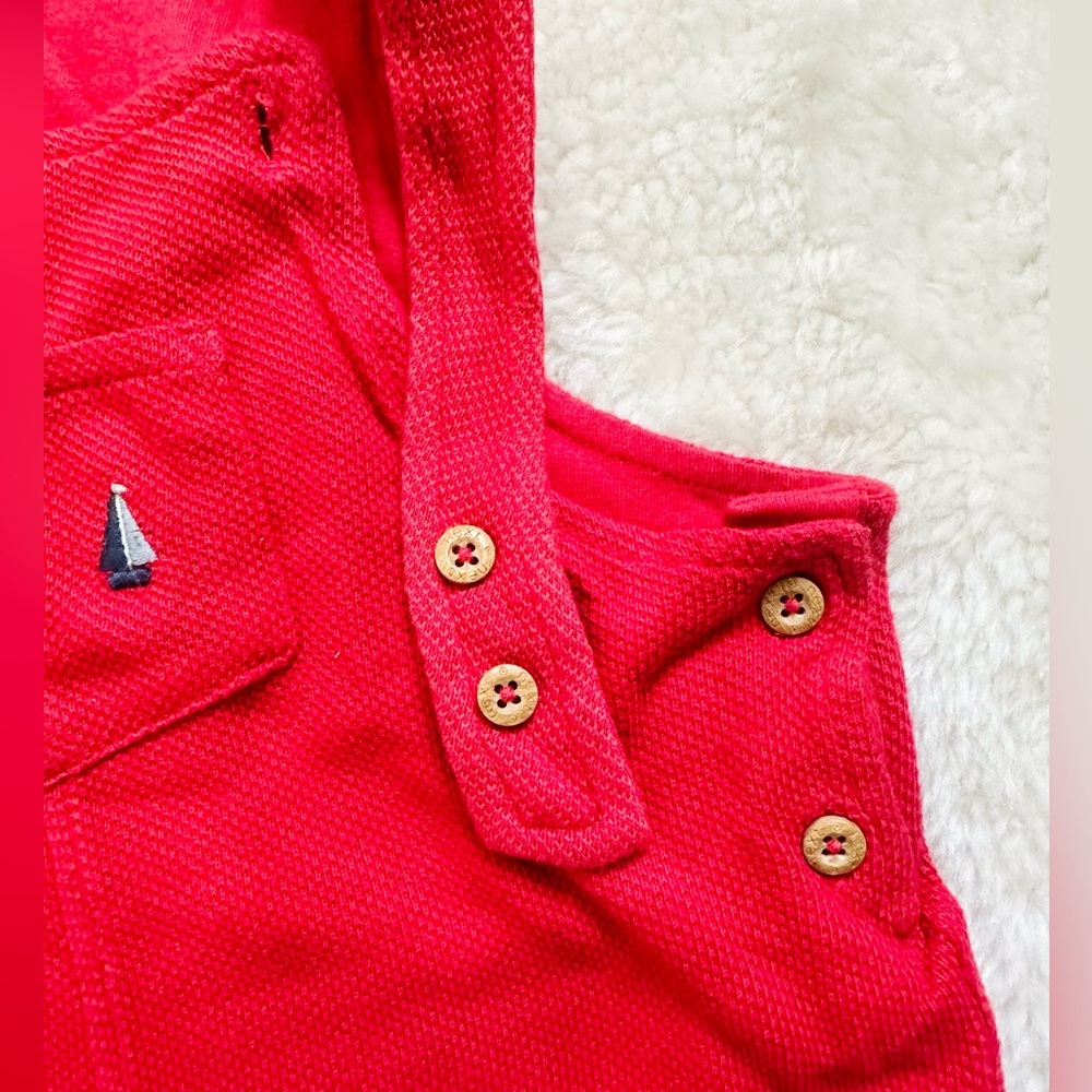 Red Boat Dungarees and Bodysuit Set 1.5 -2 year - Picture 8 of 12